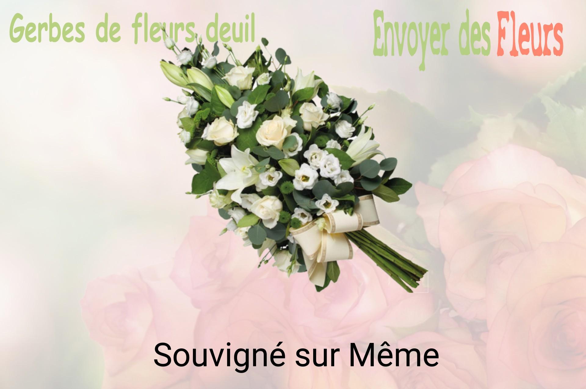 Gerbe de fleurs de deuil livrée à Souvigné-sur-Même